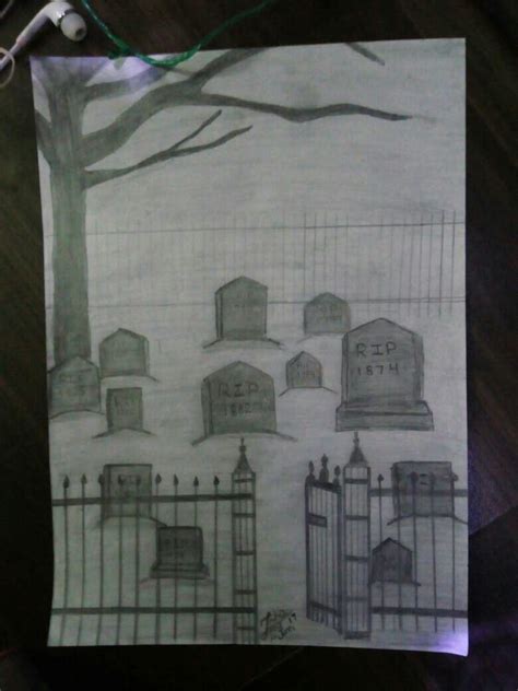 Grave Drawing Realistic ~ How To Draw A Tombstone Real Easy | Bodwasuod