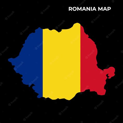 Premium Vector | Romania national flag map design illustration of ...