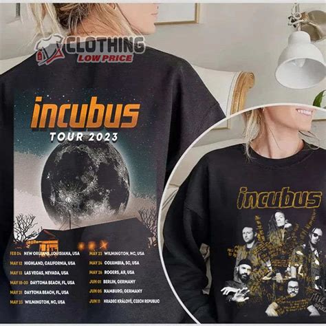 Incubus Rock Band Tour 2023 Merch, Incubus Band Rock Music 2023 Tour Shirt Incubus Rock Band ...