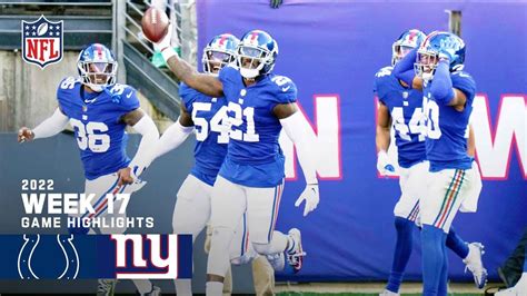 Indianapolis Colts vs. New York Giants | 2022 Week 17 Game Highlights - YouTube