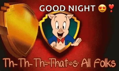 Thats All Folks Porky Pig GIF - ThatsAllFolks PorkyPig GoodNight - Discover & Share GIFs