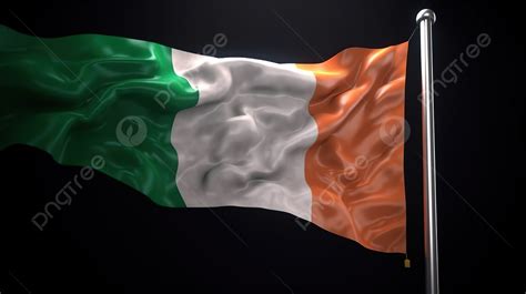 Ireland Flag 3d Moving On Black Background From Stock Photo, 3d ...