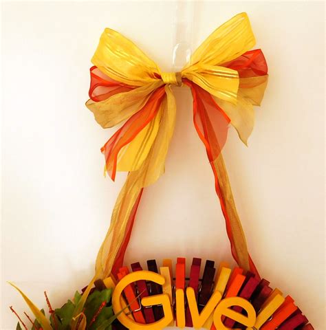 Thanksgiving Front Door Wreath, Give Thanks Front Door Wreath, Fall Wreath, Autumn Wreath, Give ...