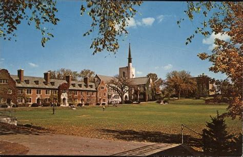 Hobart College Campus Scene Geneva, NY Postcard