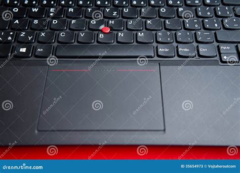 Keyboard with Touchpad and Trackpoint on the Laptop Stock Image - Image of black, modern: 35654973