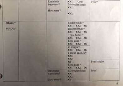 (Get Answer) - Resonance Structures? Polar? C#1: C#2: Molecular shape: C#1: How...| Transtutors