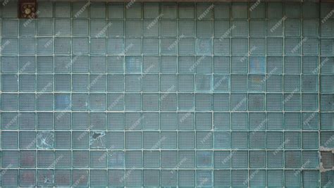 Premium Photo | Glass blocks wall texture with small factory vent