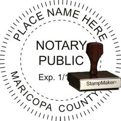 Notary Seal - Wood Stamp - Arizona - theStampmaker.com