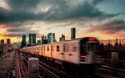 1920x1080px, 1080P free download | New York, evening, sunset, New York subway, subway train ...