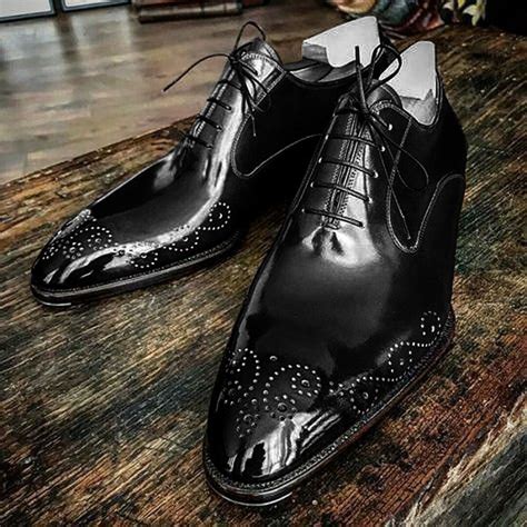 Handmade Men brogue black Leather Formal Shoes, Men Designer Oxford Dress shoes | eBay | Dress ...