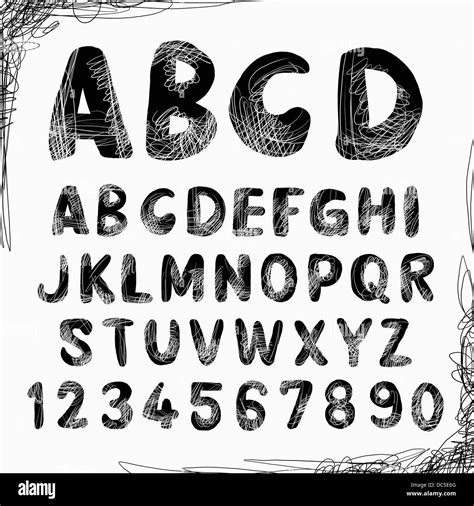 illustration of alphabet design fonts Stock Photo - Alamy