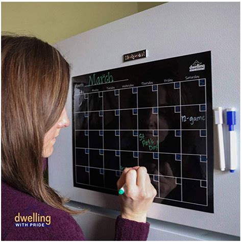 Magnetic Calendar Board for Refrigerator – with 3 Magnetic Pens and to ...