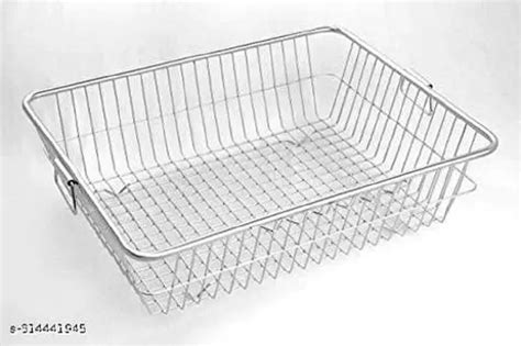 Rectangular 2 Shelves Stainless Steel Dish Drainer Kitchen Storage Rack ...