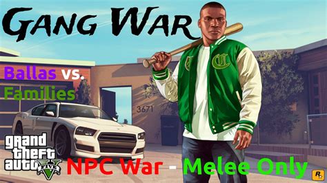GTA V - Gang War Mod: Ballas vs. Families (Melee Only on Grove Street) - NPC War - YouTube