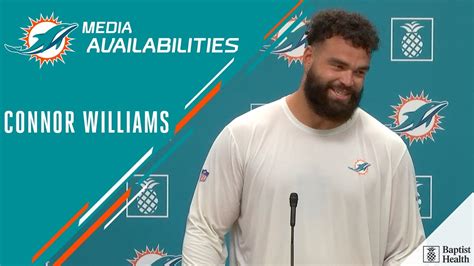 Connor Williams meets with the media | Miami Dolphins Training Camp - YouTube