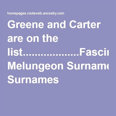 Greene and Carter are on the list...................Fascinated ...