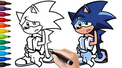 HOW TO DRAW SONIC CHAOS NIGHTMARE | Friday Night Funkin (FNF) - (Draw ...