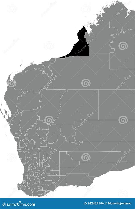 Locator Map of the SHIRE of BROOME, WESTERN AUSTRALIA Stock Vector - Illustration of chittering ...