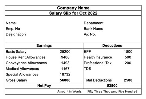 Simple Salary Slip Formats In Excel Word Pdf Download | Free Download ...