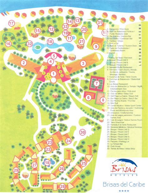 Resort Map | Brisas del Caribe | Varadero, Cuba