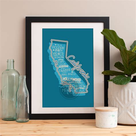 California State Print California Art California Poster California Print