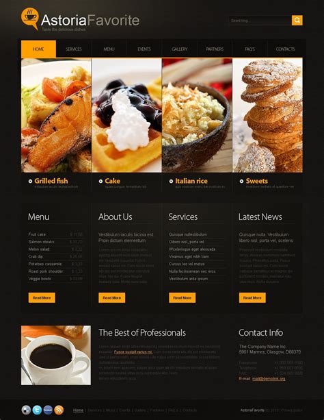 Cafe and Restaurant Website Template #29649