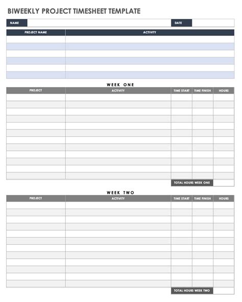 Timesheet Template In Excel