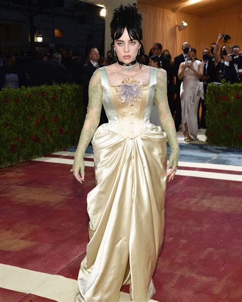 Billie Eilish on the red carpet for the 2022 Met Gala, May 2nd, 2022 at the Metropolitan Museum ...