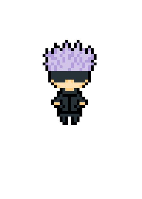 Jujutsu Kaisen Satoru Gojo Pixel art pattern | Pixel art pattern, Pixel ...