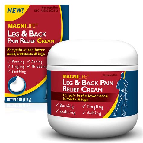 Buy MagniLife Leg & Back Pain Cream Relieves Burning, Tingling ...