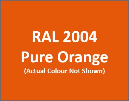 RAL 2004GL Pure Orange – Ag-kote™ Low-Bake Coarse Ripple Texture - Oxyplast UK Limited