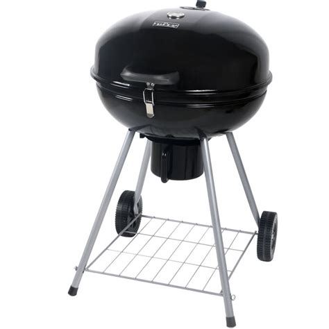 Mr. Bar-B-Q Stand Up Charcoal Grill 22.17-in Black/Porcelain Kettle ...