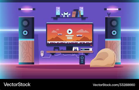 Game room cartoon interior children room Vector Image