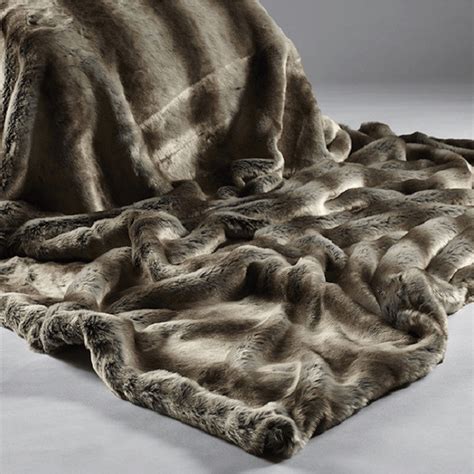 Alaskan Rabbit Faux Fur Throw/Blanket - L & XL - Bed, Bath, Home ...