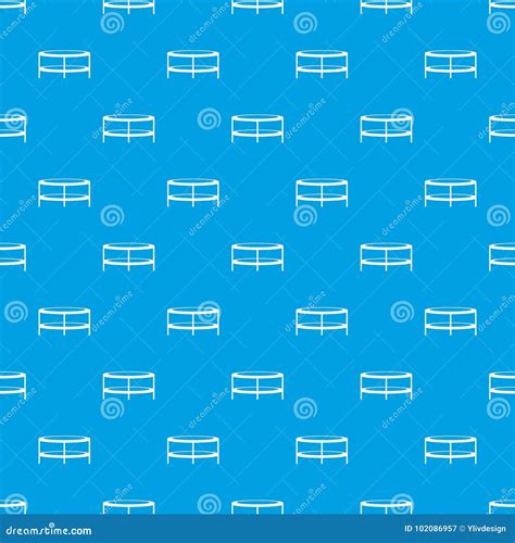 A Round Coffee Table Pattern Seamless Blue Stock Vector - Illustration ...