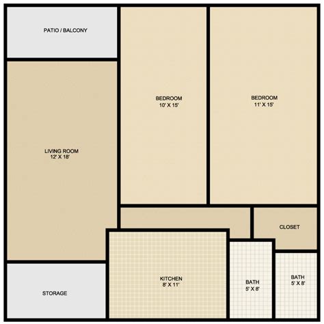 Floor Plans of Vista Village Apartments in Sierra Vista, AZ