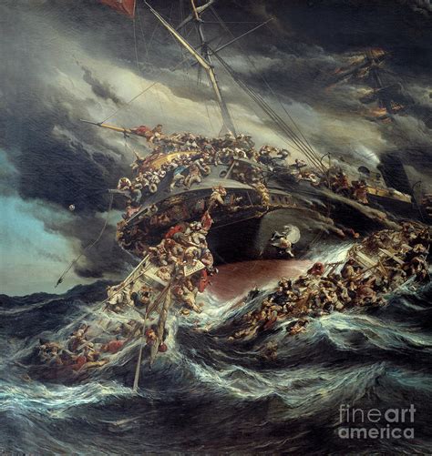 Shipwreck Scene By Isabey Painting by Eugene Isabey - Pixels