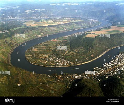 Rhine river at Boppard, Germany, Rhineland-Palatinate, Boppard Stock Photo - Alamy