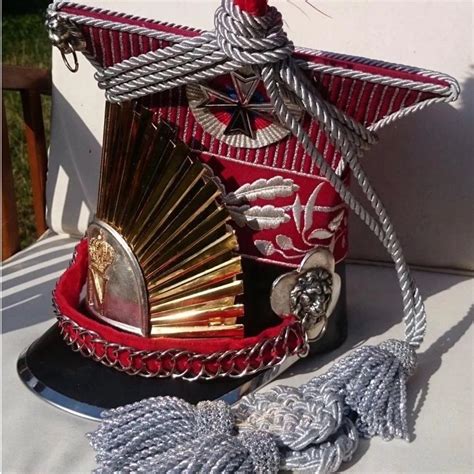 American Civil War Hat M1872 Shako Crossed Cannons Badge Red Vintage Soviet Russia Ussr Military ...