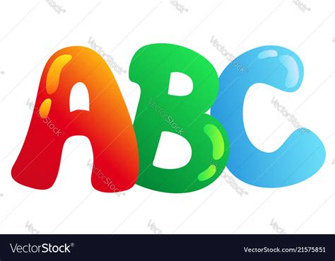 Cartoon abc letters Royalty Free Vector Image - VectorStock