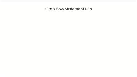 Cash Flow Statement KPIs - You Exec