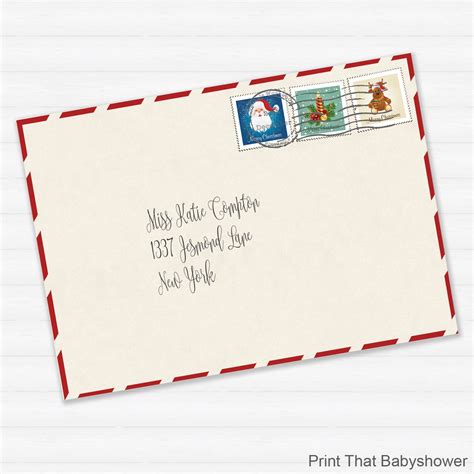 Santa Letter Envelope Template - prntbl.concejomunicipaldechinu.gov.co