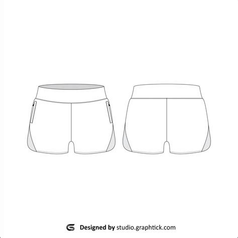 Women’s shorts vector template - Graphtick-Studio