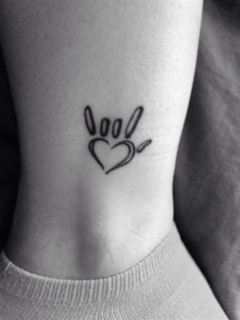 i love you in sign language | Tattoos for daughters, Tiny tattoos for girls, Foot tattoos