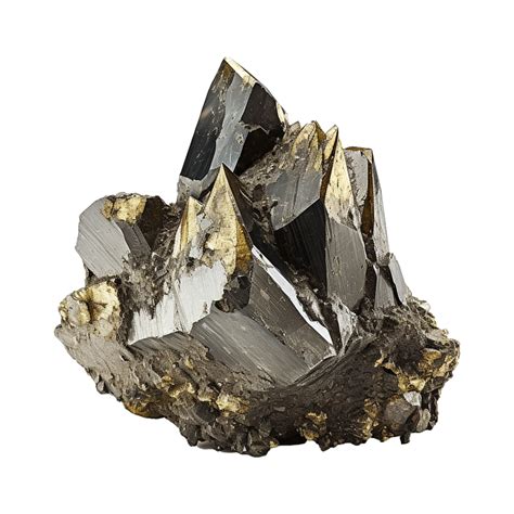 AI generated Fes2 pyrite isolated on transparent background 37280405 PNG