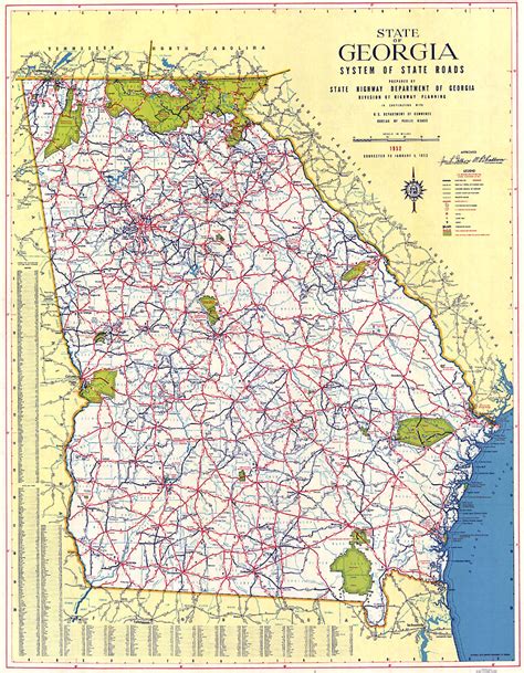 Maps - 1952 Georgia Map - GeorgiaInfo