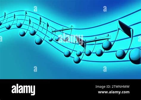 Animated background with musical notes, Music notes flowing, flying ...