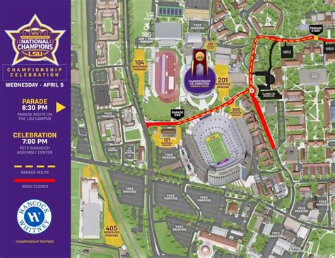 National Championship Parade and Celebration Details