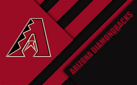 Download wallpapers Arizona Diamondbacks, MLB, 4k, red black ...