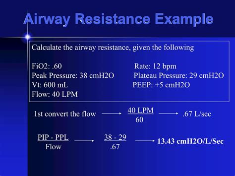 PPT - Respiratory Calculations PowerPoint Presentation, free download - ID:4270783